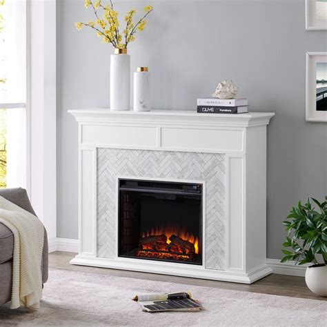 Contemporary White Electric Fireplace – Fireplace Guide by Linda