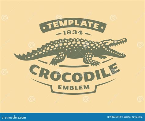 Crocodile Logo - Vector Illustration. Alligator Emblem Design ...