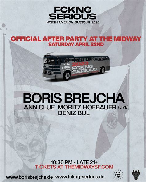 FCKNG Serious After Party Boris Brejcha Ann Clue More At The Midway