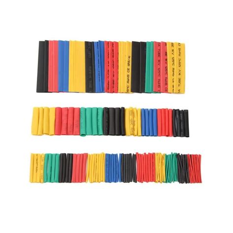 164 Pieces Set Heat Shrink Tube Kit Insulation Sleeving Shrink Ratio 2