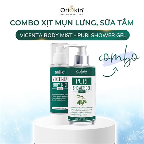 Combo Xịt Mụn Lưng Và Sữa Tắm Hỗ Trợ Trị Mụn Giảm Viêm Nang Lông Dành