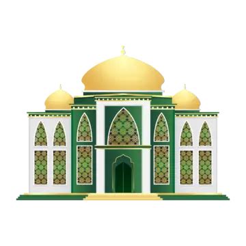 Mesquita Verde Islâmica Vetor PNG Mesquita Verde Ilustração De