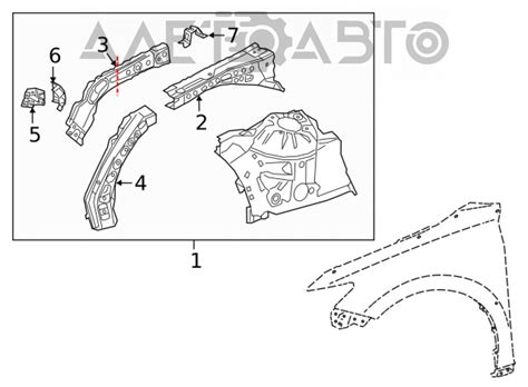 Кронштейн крыла правый Toyota Camry v70 18 новый неоригинал FP 7053