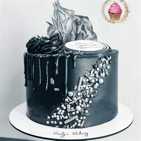 Black Silver Decorated Cake By Emily S Bakery CakesDecor