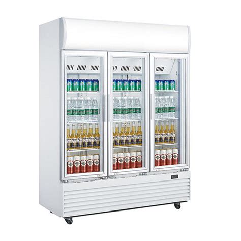 Three Doors Commercial Display Fridges L Glass Door Beverage