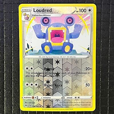 Loudred Vivid Voltage Pokemon Reverse Holo Uncommon Card Ebay