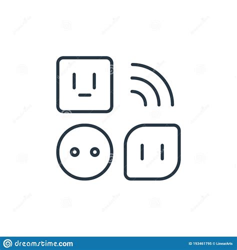 Smart Plug Icon Vector From Smart Home Devices Concept Thin Line