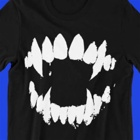 Dracula Vampire Nosferatu Teeth Fangs T Shirt Tee Shirt 67 Etsy