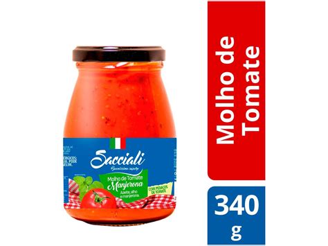 Molho Tomate Manjerona Sacciali Premium G