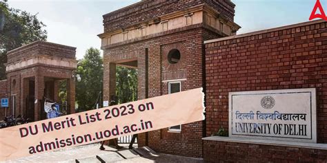 Du Merit List Link Check St Nd Rd Th List Admission Uod