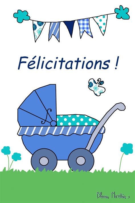 Carte De F Licitations Naissance Gar On Carte De F Licitation