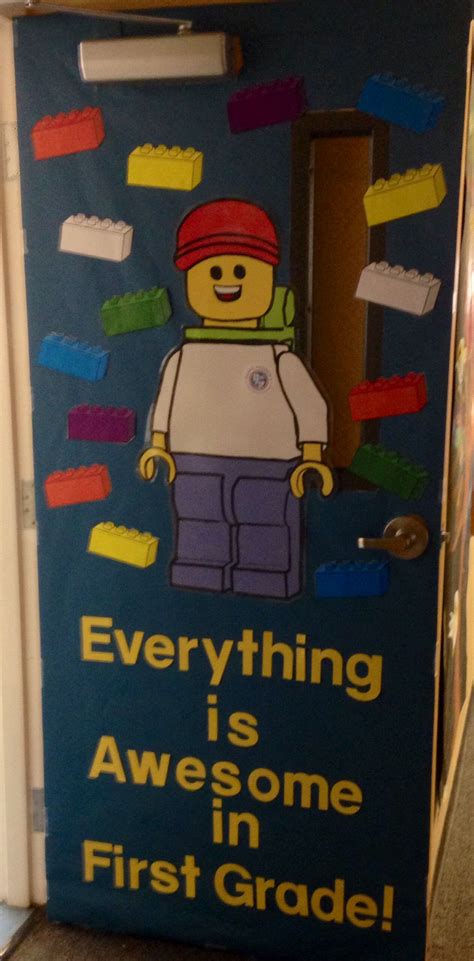 Lego Movie Inspired Door Bulletin Board Because Everything Is Awesome