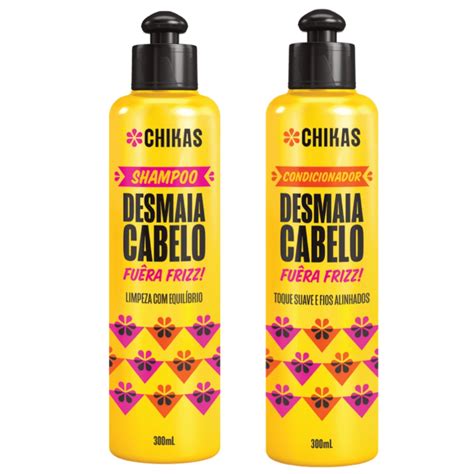 Shampoo e Condicionador Desmaia Cabelo Reconstrução Chikas no Shoptime