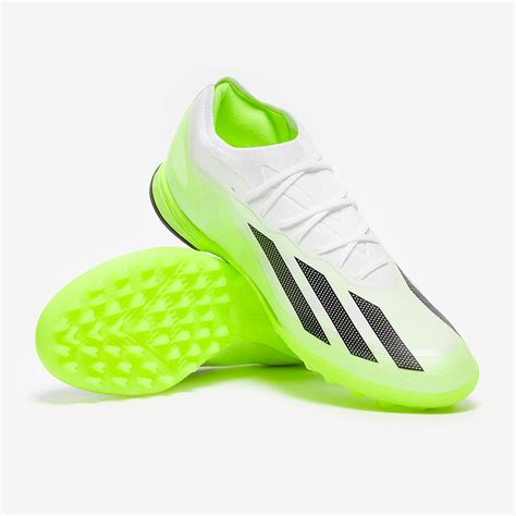 Adidas X Crazyfast 1 TF White Core Black Lucid Lemon Mens Boots