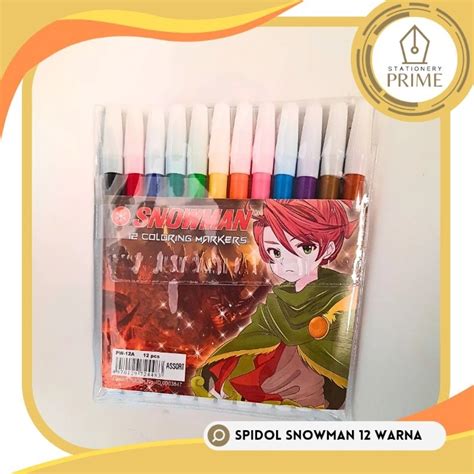 Jual Spidol Warna Coloring Markers Snowman Warna Pw A Pencil