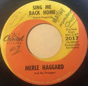 Merle Haggard Sing Me Back Home Scranton Pressing Vinyl