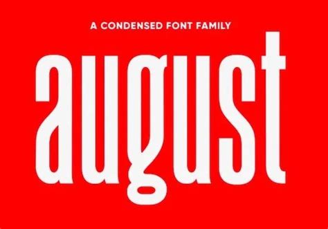 August Font - Fontspace.io in 2022 | Fonts, Condensed font, Fonts design