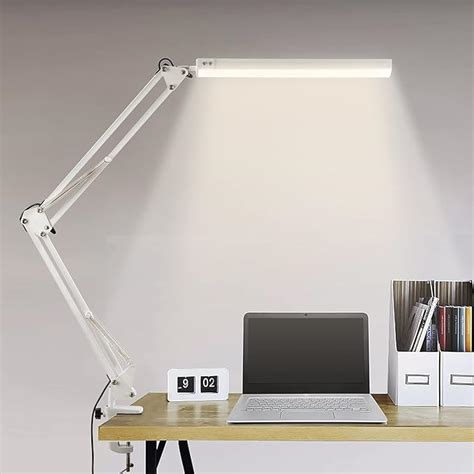 Led Desk Lamp With Clamp Swing Arm Desk Lamp Eye Caring Dimmable Desk Light With 10 Brightness