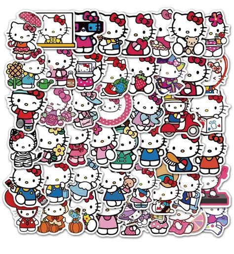 Cute Hello Kitty Stickers Pack Laptop Decals Waterproof - Etsy