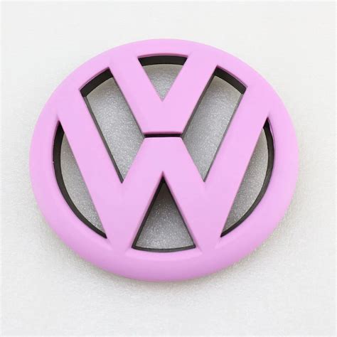 Pink Front Grille Grill Badge Replacement Emblem VW Logo Sticker For VW