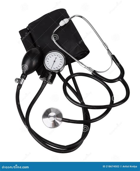 Medical Stethoscope And Sphygmomanometer Isolated Stock Photo Image