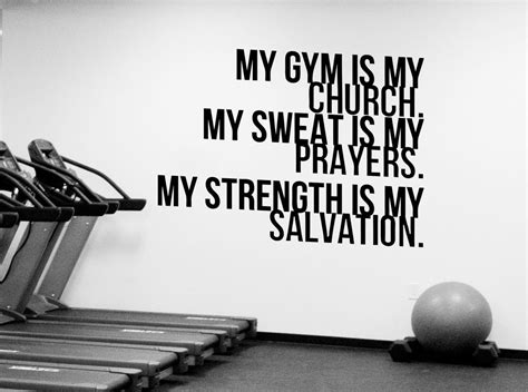 My Gym Is My Church Wall Decal Vinyl Stickers Fitness Gym Workout