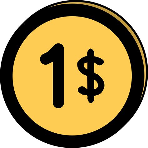 1 Dollar Coin Clipart Free Image Download