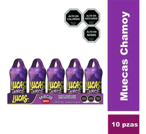 Dulce Mexicano Lucas Muecas Chamoy 10 Piezas