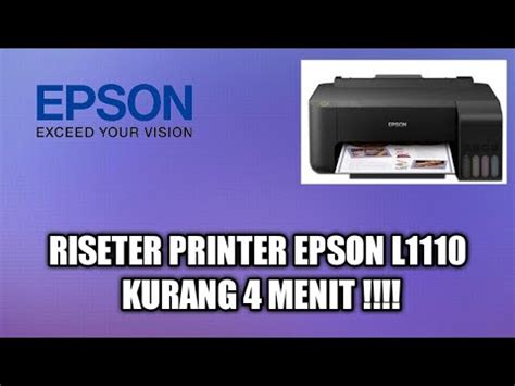 Cara Reset Printer Epson L Dengan Mudah Youtube