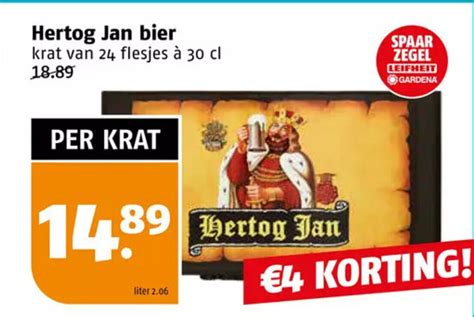 Hertog Jan Bier Krat Van Flesjes Cl Aanbieding Bij Poiesz