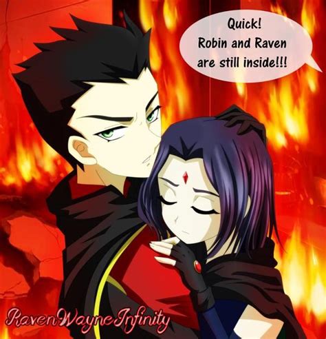 Damian X Raven -On fire- Damirae by RavenWayneInfinity on DeviantArt ...