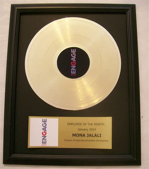 Gold LP Record Trophy/Award