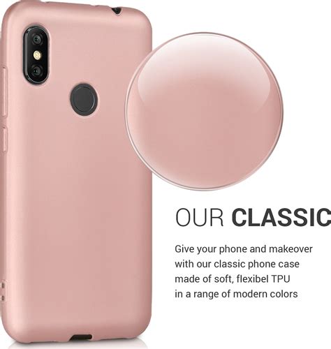 Kwmobile Back Cover Σιλικόνης Metallic Rose Gold Xiaomi Redmi Note 6