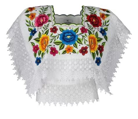 Blusa Yucateca Bordada Blusa Solapa Terno Mayakim Meses Sin Intereses