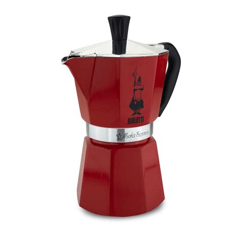 Bialetti Moka Express Edizione Rosso Espressokocher Aus Aluminium F R