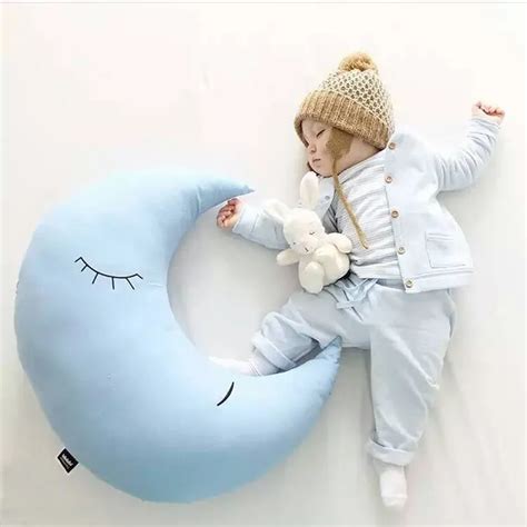 Moon Plush Toy Stuffed Moon Shape Cushionandpillow Cute Baby Appease Doll