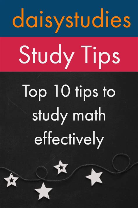 Tips For Studying Math