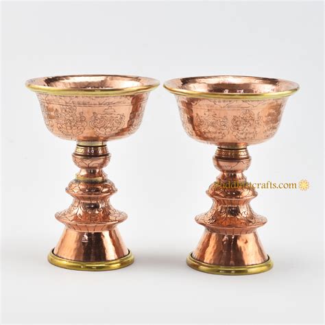 Small Copper Butter Lamp Set