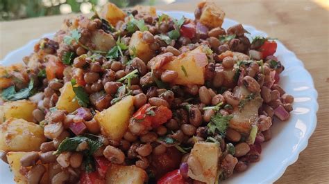 Healthy Delicious Lobia Chat Quick Easy Recipe Black Eyed Peas