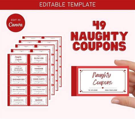 Naughty Coupons Digital Template Printable Sex Coupon Etsy Artofit