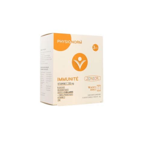 Physionorm Immunité Junior 10 Sachets de 4g DocMorris France