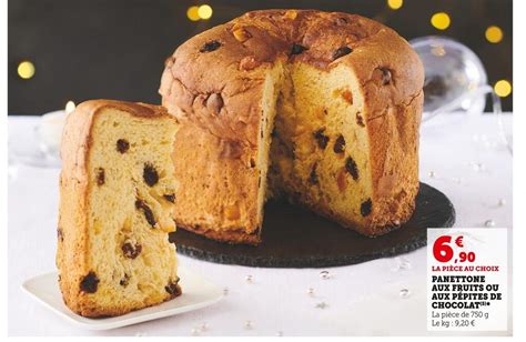 Promo Panettone aux fruits ou aux pépites de chocolat chez Super U