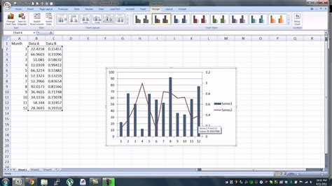 Excel Basics Video Tutorial How To Graph Two Sets Of Data On One