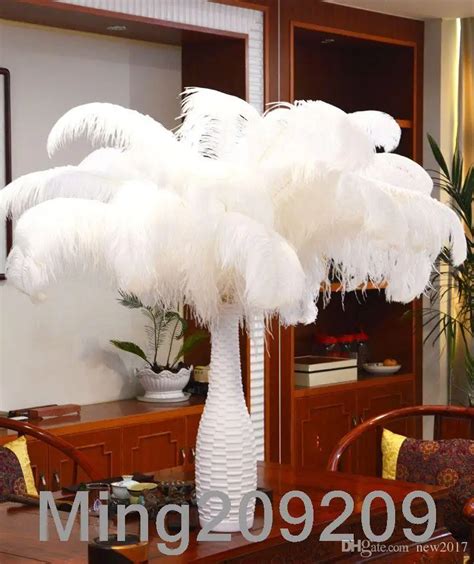 Plumas De Avestruz Blancas Pulgadas Cm Para Centro De Mesa