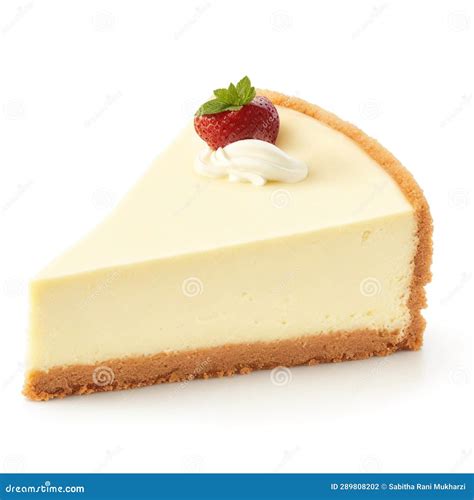 Cheesecake De Morango Isolado Em Fundo Branco Gerado Ilustração Stock