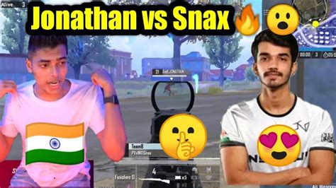 🔥jonathan Vs Snax Fight😱 Jonathan Gaming Snax Gaming Bgmi Youtube