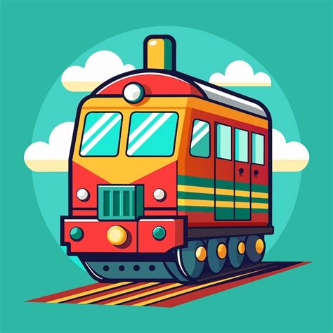 Ilustración vectorial del tren Vector Premium