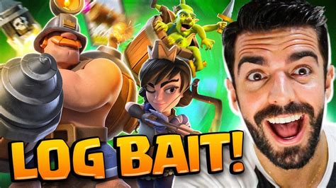 Melhor Deck De Log Bait Com Mineiro Bombado No Clash Royale Youtube