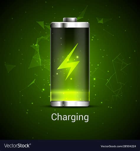 battery charge full power energy level recharge vector image