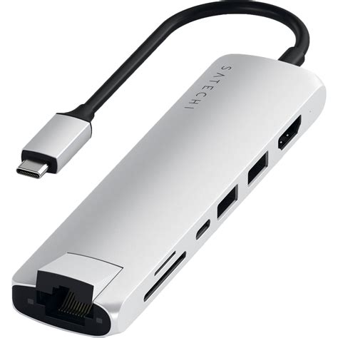 Satechi Usb Type C Slim Multi Port With Ethernet St Ucsma S B H